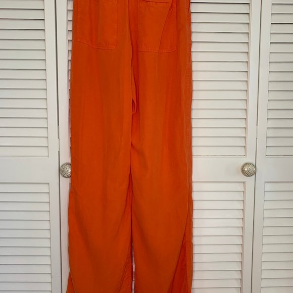 Zara orange wide leg pant - Picture 2 of 5